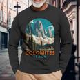 Dolomites Travel Exploration Souvenir Dolomites Italy Langarmshirts Geschenke für alte Männer