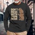 Don't Mess With Papa Bear Family Matching Father's Day Long Sleeve T-Shirt Gifts for Old Men