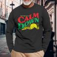 Don't Tell Me To Calm Down Logo Parody Witty Long Sleeve T-Shirt Gifts for Old Men
