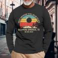 Dripping Springs Tx Texas Total Solar Eclipse 2024 Long Sleeve T-Shirt Gifts for Old Men