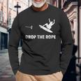 Drop The Rope Wakesurfing Wakesurf Vintage Wake Surf Long Sleeve T-Shirt Gifts for Old Men