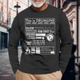 This Is Drumline Drum Line Sayings & Memes Long Sleeve T-Shirt Gifts for Old Men