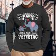 Du Machst Einen Tolle Job Papa Father's Day Baby Elephant Heart S Langarmshirts Geschenke für alte Männer