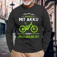 E-Mtb Warum Ich Mit Akkufahrre E-Bike Langarmshirts Geschenke für alte Männer