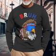 Eagle Mullet Sunglasses Bruh 4Th Of July Usa American Flag Long Sleeve T-Shirt Gifts for Old Men