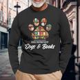 Easily Distracted By Dogs And Books Animal Lover Long Sleeve T-Shirt Gifts for Old Men