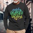 Easily Distracted By Dogs Dog Owner Puppy Lover Cute Long Sleeve T-Shirt Gifts for Old Men