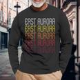 East Aurora Ny Vintage Style New York Long Sleeve T-Shirt Gifts for Old Men