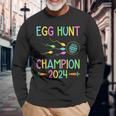 Easter Egg Hunt Champion Dad Pregnancy Announcement Long Sleeve T-Shirt Gifts for Old Men