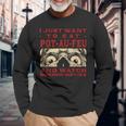 Eat Pot-Au-Feu And Watch Horror Movies French Beef Stew Long Sleeve T-Shirt Gifts for Old Men