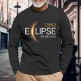 Eclipse 2024 Ohio Totality Eclipse Ohio Solar 2024 Long Sleeve T-Shirt Gifts for Old Men