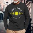 Eclipse Chaser Total Solar Eclipse April 8 2024 Totality Long Sleeve T-Shirt Gifts for Old Men