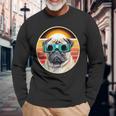 Eclipse Dogs Where Pug Charm Meets Celestial Wonder Long Sleeve T-Shirt Gifts for Old Men