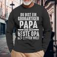 Ein Große Papa Und Der Beste Opa Papa Opa E S Langarmshirts Geschenke für alte Männer