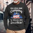 Ein Leben Ohne Camping Ist Möglich Aber Sinnlos Langarmshirts Geschenke für alte Männer