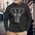 Elephant Silhouette Langarmshirts Geschenke für alte Männer