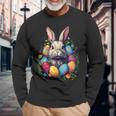 Printemps Pâques Karnickel Mignon Lapin De Pâques Motifs T-shirt à manches longues Cadeaux pour les vieillards