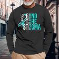 End The Stigma Recover Out Loud Aa Na Addiction Recovery Long Sleeve T-Shirt Gifts for Old Men