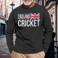 England Cricket Flag Jersey Match Tournament Uk Fan Long Sleeve T-Shirt Gifts for Old Men