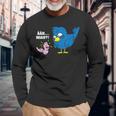 Erh Meow Bird And Worm Joke Langarmshirts Geschenke für alte Männer