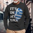 Es Ist In My Dna Greek Genetics Greek Roots Langarmshirts Geschenke für alte Männer