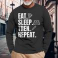 Essen Sleeep Tren Repeat Gym Trenbolon Langarmshirts Geschenke für alte Männer