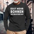 Esst Mehr Bohnen Wir Braucht Gas German Language Black S Langarmshirts Geschenke für alte Männer