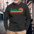 Evergreen Vintage Stripes Anderson Island Washington Long Sleeve T-Shirt Gifts for Old Men