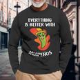Everything Is Better With Jalapenos Mexican Food Lover Long Sleeve T-Shirt Gifts for Old Men