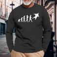 Evolution Wingsuit Flying Base Jumping Long Sleeve T-Shirt Gifts for Old Men