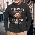 Family Matching Xmas Pajama Golden Retriever Christmas Long Sleeve T-Shirt Gifts for Old Men