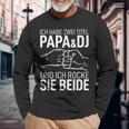 Father's Day Dad Ich Habe Zwei Titel Papa Und Dj Langarmshirts Geschenke für alte Männer