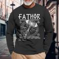 Fathor Like Dad Just Way Mightier Father's Day Fa-Thor Long Sleeve T-Shirt Gifts for Old Men