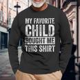 My Favorite Child Bought Me This Retro Dad Long Sleeve T-Shirt Gifts for Old Men