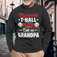 My Favorite T-Ball Player Calls Me Grandpa Cute Long Sleeve T-Shirt Gifts for Old Men