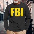 Fbi Federal Bureau Of Investigation Logo Langarmshirts Geschenke für alte Männer