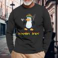 Feelin' Irie Patois Jamaica Penguin Jamaican Slang Long Sleeve T-Shirt Gifts for Old Men