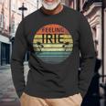 Feeling Irie Retro Sunset Jamaica Reggae Rasta Long Sleeve T-Shirt Gifts for Old Men