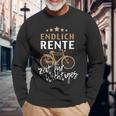 Finally Rente Zeit Für Important Pensioner Bike Black Langarmshirts Geschenke für alte Männer