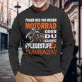 Finger Weg Von Mein Motorrad Motorcycle Rider & Biker S Langarmshirts Geschenke für alte Männer