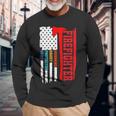 Firefighter Dad Husband Daddy Protector Hero Fathers Day Long Sleeve T-Shirt Gifts for Old Men