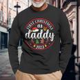 First Christmas As A Daddy Family Santa Hat Xmas Pjs New Dad Long Sleeve T-Shirt Gifts for Old Men