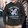Our First Father's Day Together Mechanic Dad Long Sleeve T-Shirt Gifts for Old Men