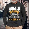 Fischen & Bier Darum Bin Ich Hier Fischen Langarmshirts Geschenke für alte Männer