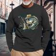 Fishing Reel Cool Grandpa Fathers Day Bass Dad Long Sleeve T-Shirt Gifts for Old Men