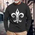 Fleur De Lys Fleur De Lis Heraldry France Langarmshirts Geschenke für alte Männer