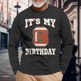Football It's My 8Th Birthday 8 Years Old Boy Girl Long Sleeve T-Shirt Gifts for Old Men