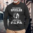 Football Papa Mein Lieblingsspielnt Nennt Mich Papa German Langu Langarmshirts Geschenke für alte Männer