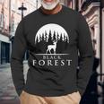 Forest Deer Langarmshirts Geschenke für alte Männer