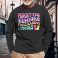 Forget The Bunnies I'm Chasing Hunnies Easter Day Groovy Long Sleeve T-Shirt Gifts for Old Men